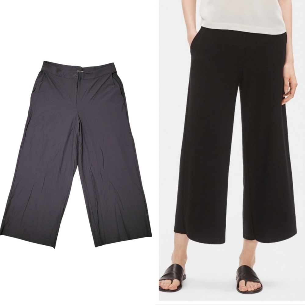 Eileen Fisher Black Wide-Leg Pants
